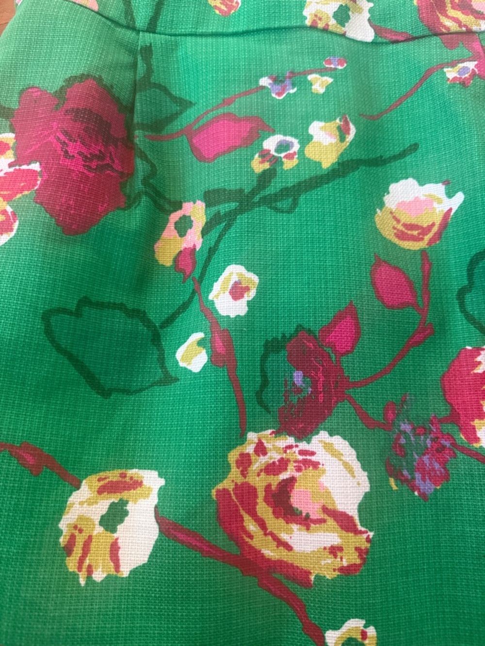 J. Crew green floral sleeveless dress - Picture 6 of 7